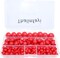 200PCS Red Safety Eyes with Washers for Amigurumi – 10/15/24mm Plastic Eyes for Crochet Dolls & DIY Crafts